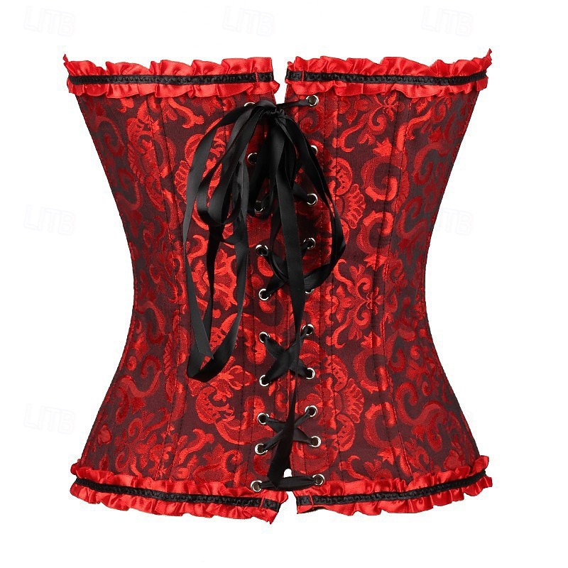 Damen Korsett Shapewear Taillenmieder Formende Unterwäsche Sexy Korsett Sexy Süß Blumen Rückenfrei Urlaub Party Straße Ärmellos Korsett Schwarz Rote Grün Frühling Herbst Figurbetonter Schnitt 2026 - $32.99 –P9