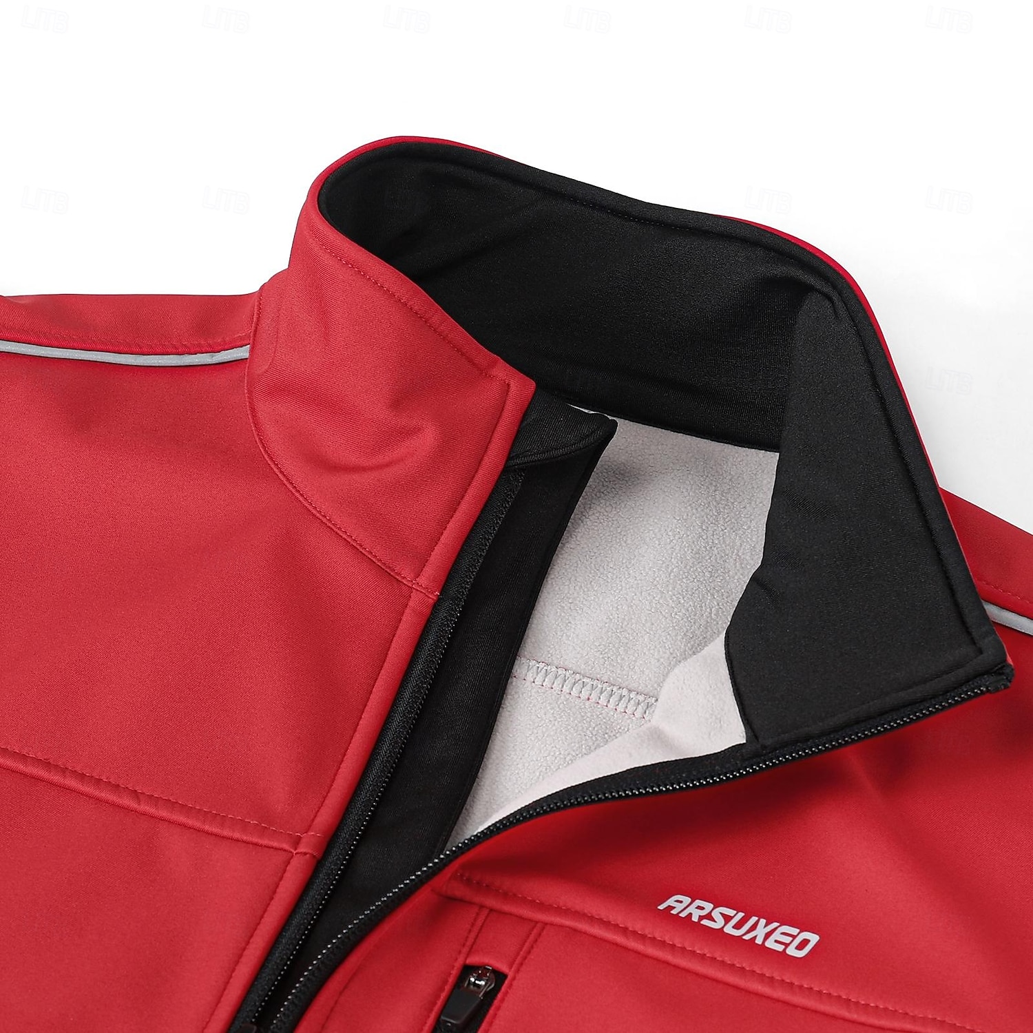Arsuxeo Men's Cycling Jacket Windbreaker Fleece Jacket Winter Warm Ventilation Back Pocket Comfortable Bike Jacket Tracksuit Mountain Bike MTB Road Bike Cycling City Bike Cycling Black Red Blue Bike 2025 - $29.99 –P16