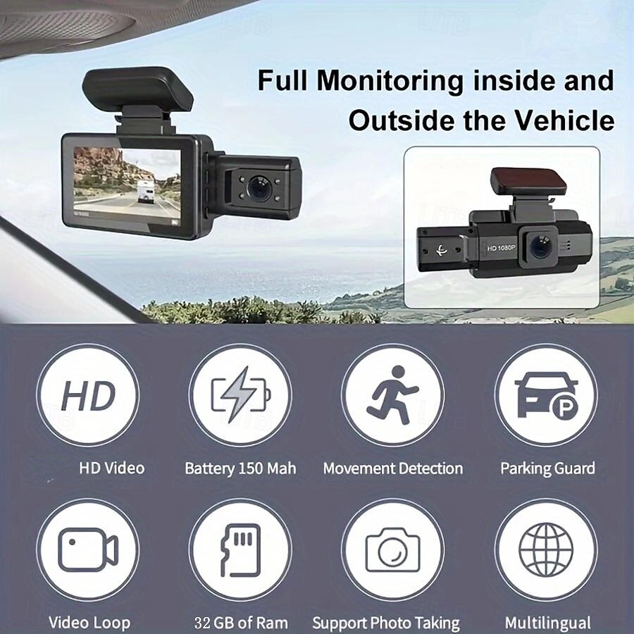 2025年 S8 1080p ブート自動録音 車のDVR ９０度 広角の CMOS 3 インチ IPS ダッシュカム ととも​​に エンドレスレコーディング / ループ・サイクル・レコーディング / 高速録音 4 赤外線LED カーレコーダー  コレクション – $35.99 –P8