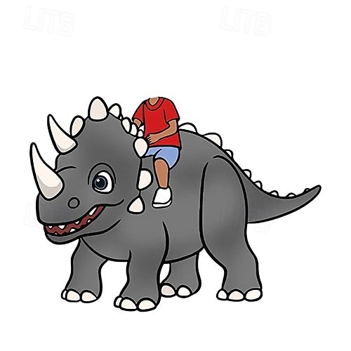 personlig ansiktspute med bilde, tilpassede barneputer med dinosaurridning, bursdagsgaver til gutter, morsom stygg pute, spesialformet pute, utstoppet dinosaur 2026 - $13.99 –P5