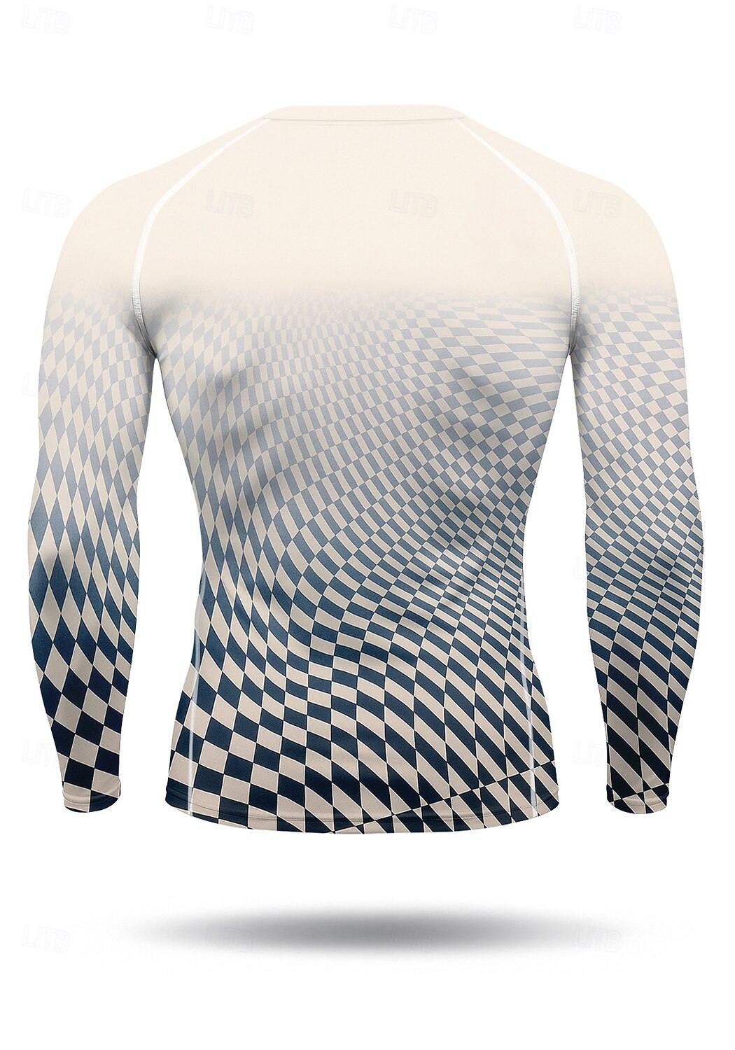2025年 男性用 男女兼用 コンプレッション・シャツ ランニングＴシャツ 3Dプリント 長袖 ベース層 幾何学模様 速乾性 ビデオ圧縮 パワーフレックス 吸汗性 ジムトレーニング アクティブトレーニング 運動 スポーツウェア アクティブウェア ブルー  コレクション – $20.99 –P2