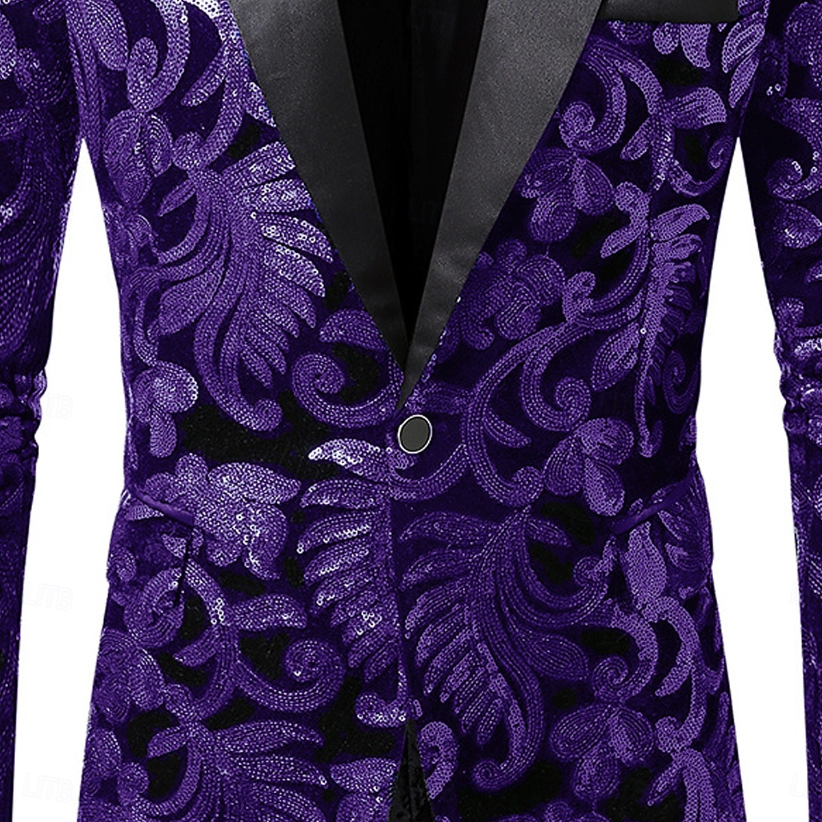 Per uomo Giacca blazer Collare di chiusura Moda Floreale Blazer Rosso Blu Viola Vestibilità aderente Monopetto Un Bottone del 2025 a $59.99 –P2