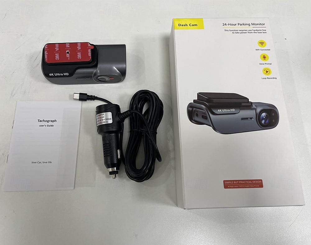 2160P Enregistrement automatique au démarrage DVR de voiture 170 Degrés Grand angle CMOS 4 pouce / Pas d'écran (sortie par APP) Dash Cam avec Vision Nocturne / Enregistrement en boucle / USB-Disk Non de 2025 ? $53.99 –P12