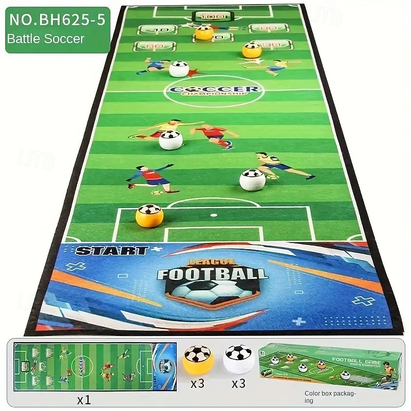 1 комплект настольной игры «3 в 1: многоборье» — футбол, боулинг &интерактивная настольная боевая игра-керлинг для семейных вечеров &настольные игры для вечеринок — идеальны для рождественского дня 2026 - $19.99 –P2