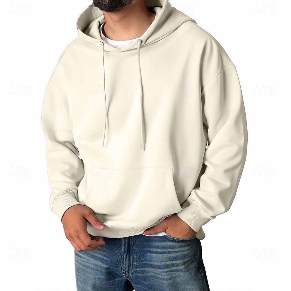 Per uomo Felpa con cappuccio Aalbicocca Blu denim Blu 1# Nero Bianco Con Cappuccio Semplice Tasca Sport & Outdoor Quotidiano Ferie Poliestere Streetwear Essenziale Casual Primavera Autunno del 2026 a $22.99 –P6