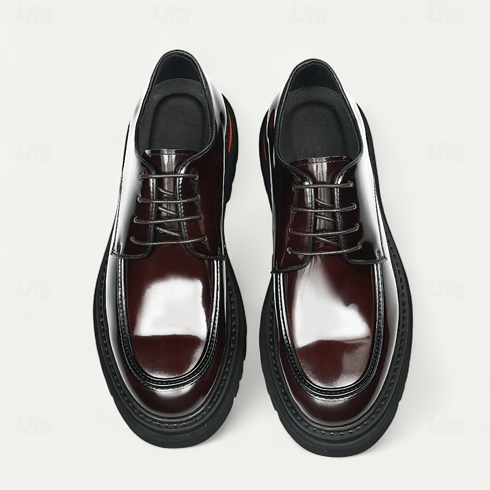 Men's Brown Genuine Leather Lace-Up Oxford Shoes – Classic Formal Dress Shoes for Business, Office and Evening Events 2026 - $119.99 –P8