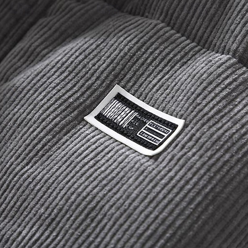 Bărbați Palton de iarnă Geacă puffer Buzunar Poliester Vacanță Purtare Zilnică Dată Regulat Modă Casual Comfortabil Termic cald Toamnă Iarnă Culoare solidă / simplă Negru Kaki Gri Jachetă puf 2026 - $53.99 –P5