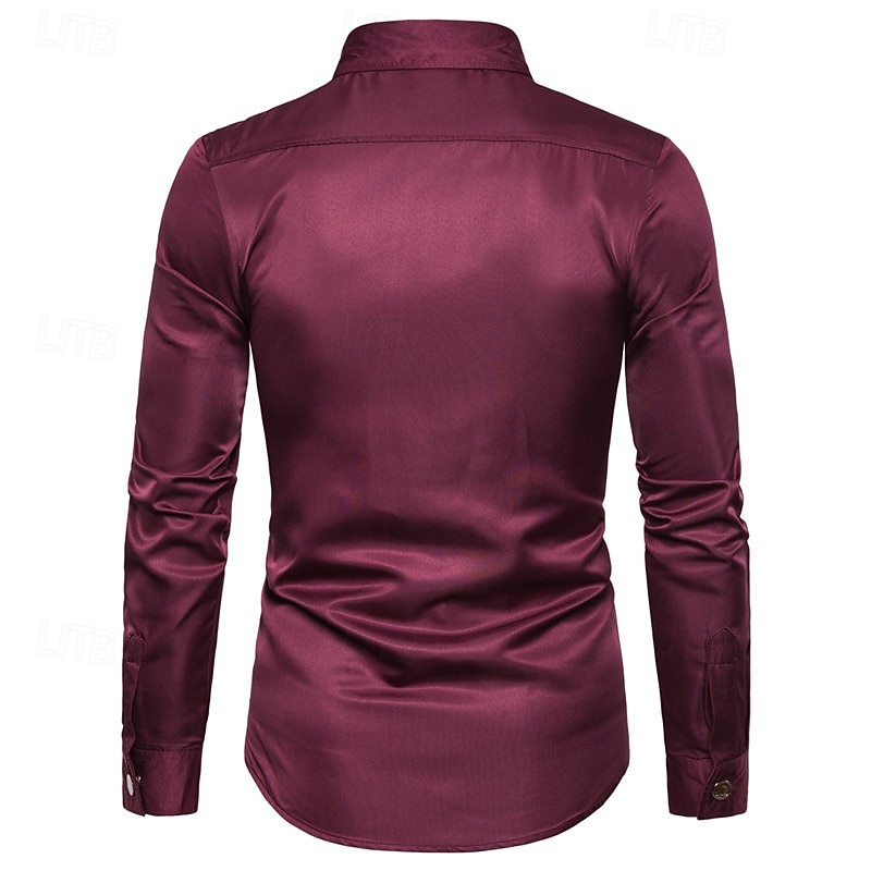 Hombre Camisa Camisa de verano Camisa casual Abotonar la camisa Negro Vino Verde Ejército Manga Larga Plano Diseño Vacaciones Hawaiano Botones Ropa Mezcla de Algodón Moda Casual Cómodo 2026 - $35.99 –P10