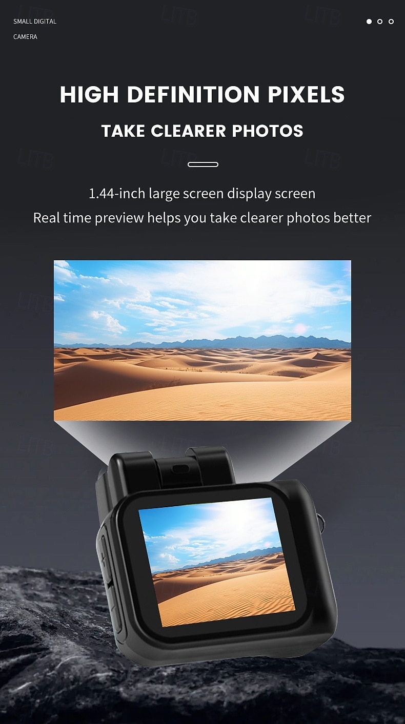 מצלמה דיגיטלית מיני רטרו HD 1080p לסטודנטים עם מחזיק מפתחות נייד, פלאש ותא סוללה נייד להקלטת תמונות ווידאו. 2025 - $32.99 –P5