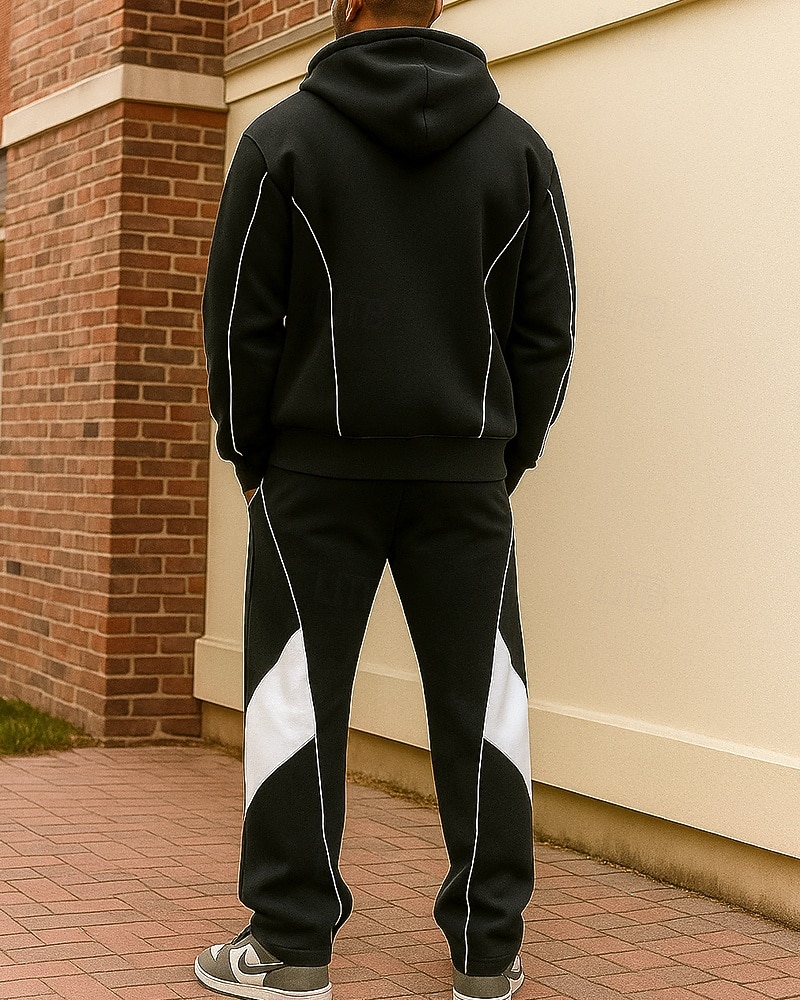 Ανδρικά Φερμουάρ με φερμουάρ Φόρμα 2 τεμαχίων Σετ Φόρμας Σακουλιασμένος με τσέπη Συνδυασμός Χρωμάτων Ρούχα σύνολα Φθινόπωρο Μαύρο Σκούρο μπλε Πεζοπορία Επάγγελμα Για Υπαίθρια Χρήση Ελαφρύ Μακρυμάνικο 2026 - $63.99 –P2