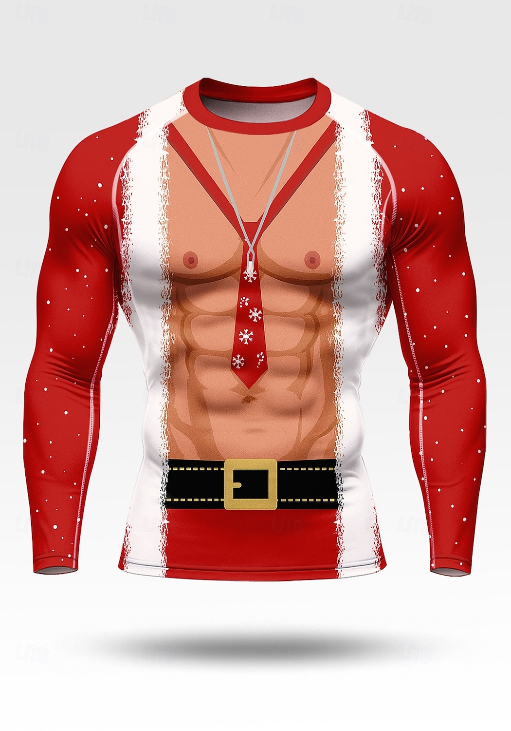 Natale Per uomo Maglia a compressione Maglia da corsa Manica Lunga Livello Base Asciugatura Rapida Compressione Elasticizzato Traspirante Allenamento in Palestra Allenamento attivo Esercizio del 2025 a $20.99 –P1