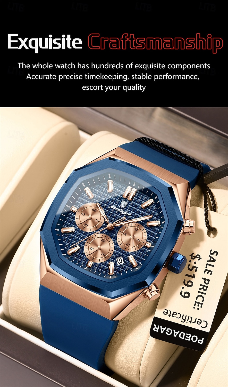 Business Watch Gift for men Waterproof Luminous Chronograph Date Man Wristwatch Silicone Strap Quartz Men's Watches 893 2026 - $34.99 –P3