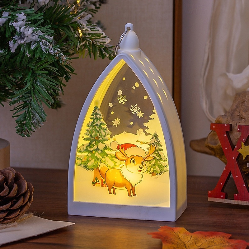 1 Pc 16.2 * 9.4CM Christmas Retro Handheld Night Light LED Electronic Candle Light Desktop Decoration Pendant Light LR1130 * 3 Battery 2025 - CAD $4.99 –P4