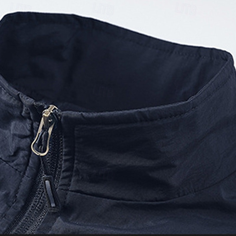 Homens colete ao ar livre Colete colete de pesca Ao ar livre Diário Moda Casual Primavera Outono Bolsos Poliéster Confortável Tecido Zíper Colarinho Chinês Normal Preto Laranja Cáqui Verde Tropa de 2026 por $31.99 –P9