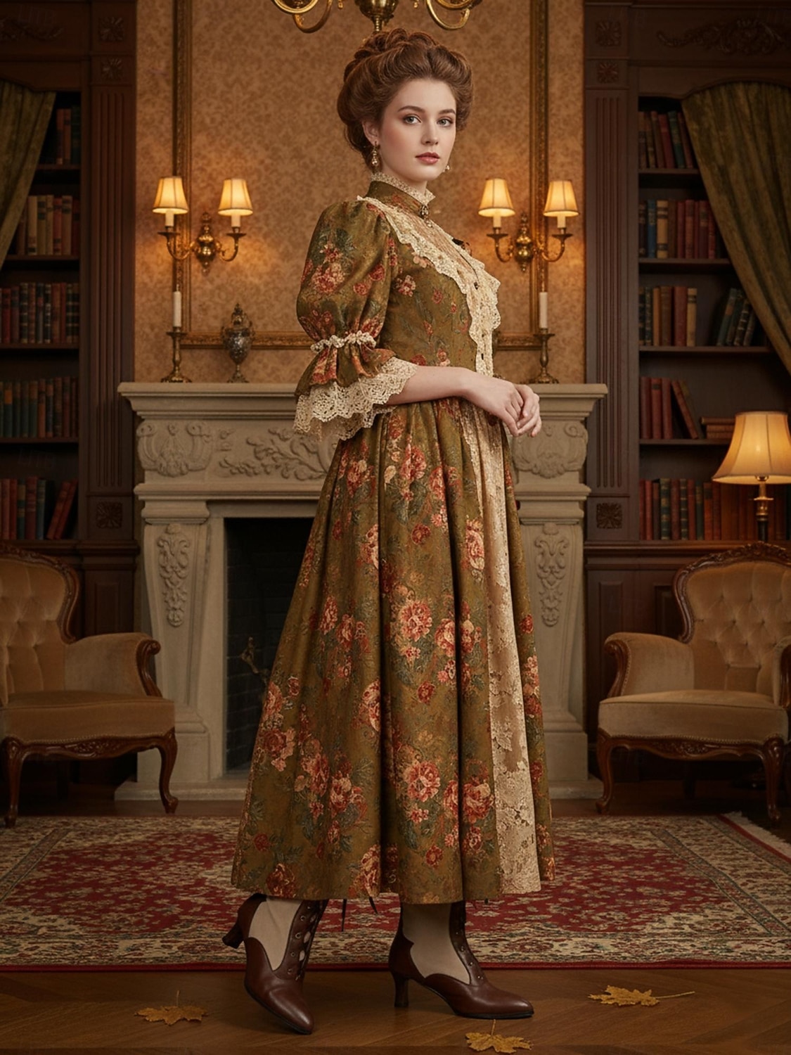 női 1900-as évekbeli Edward-korabeli vintage fűzős bokacsizma – kétszínű viktoriánus stílusú sarkú jelmezcipők történelmi jelenetekhez, színházhoz és steampunk cosplayhez 2025 - $59.99 –P1