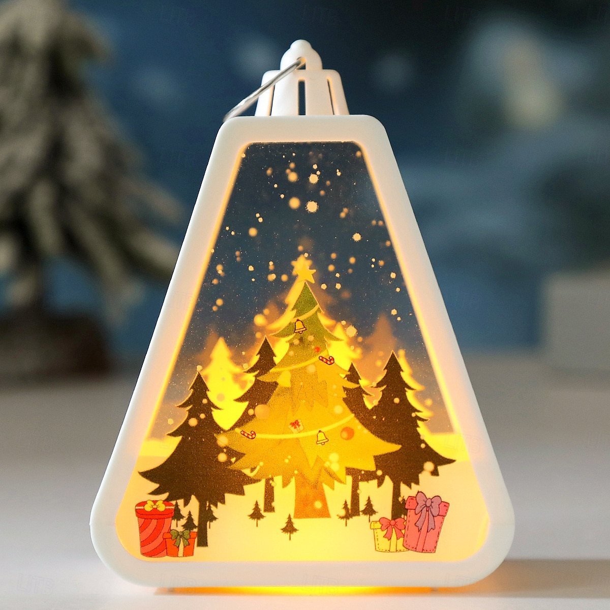 1 kpl 13 * 10 cm jouluinen led-elektroninen kynttilä retro-tuulivalo riippuva lyhty sisä- ja ulkokäyttöön kokoontumispöytäilmakehä koristevalo pieni lehtivalo ag10 * 3 paristoa 2025 - $3.49 –P2