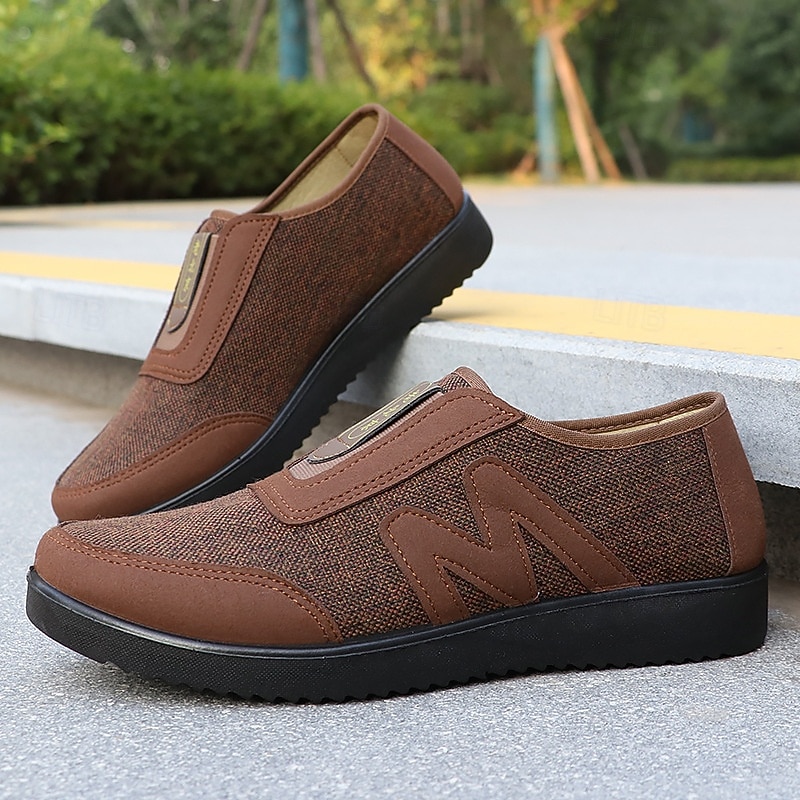 Men's Brown Casual Slip-On Walking Shoes – Lightweight Breathable Comfort Loafers for Outdoor Strolls, Daily Wear and Travel 2025 - $24.99 –P7