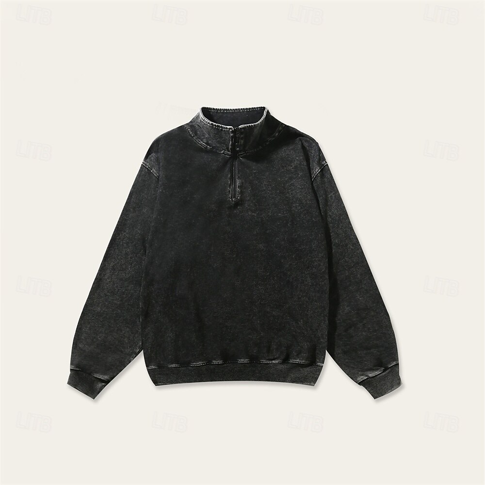 Per uomo Maglia Felpa con zip corta Nero Verde militare Verde scuro Grigio Mezza zip Semplice Sport & Outdoor Quotidiano Ferie Cotone Streetwear Essenziale Casual Primavera Autunno Abbigliamento del 2026 a $39.99 –P8