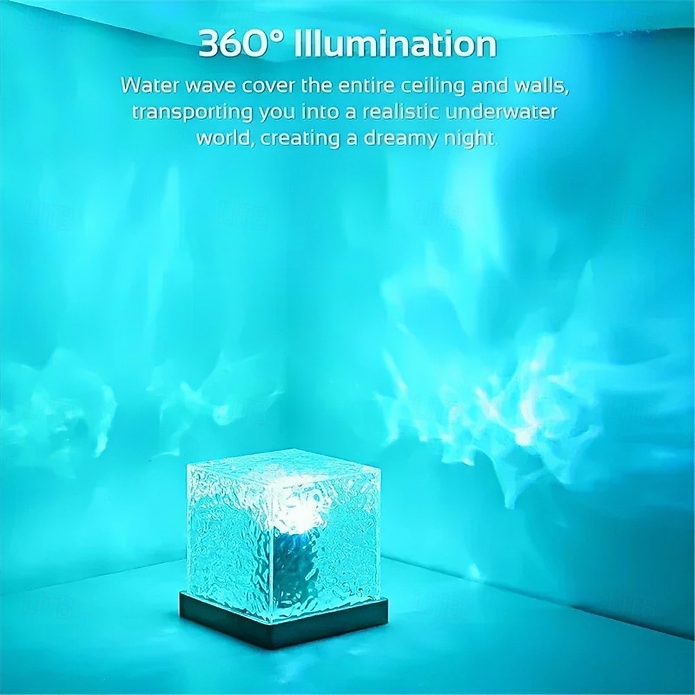 Ocean Wave Projector Light USB, 16 Colors Gradual Rotating Water Lamp with Remote Control, Beach Decor Sea Themed Northern Lights Projector for Office Bedroom Bar Restaurant 2026 - $26.99 –P5