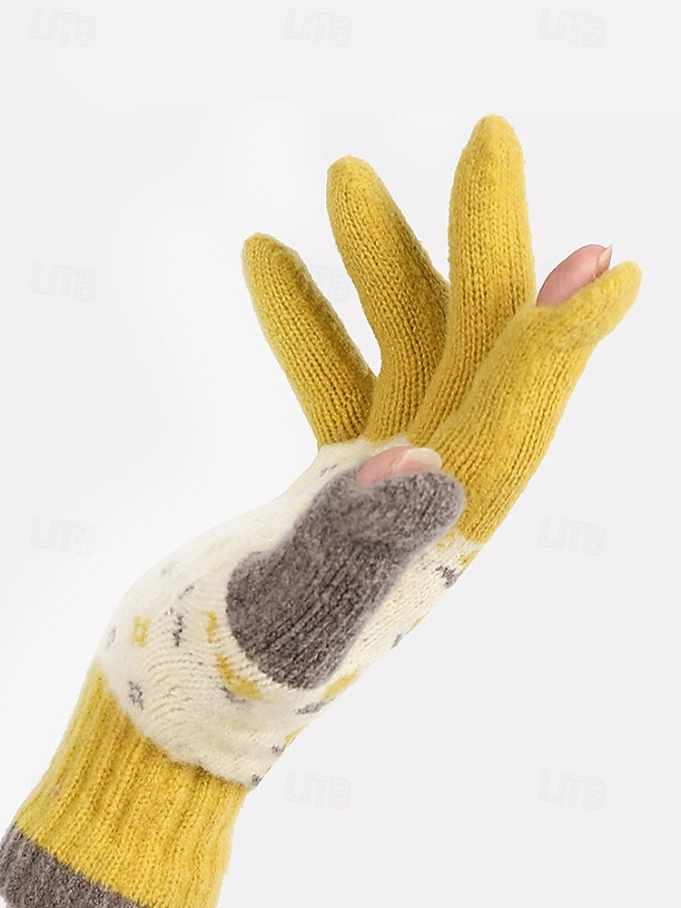 gants d'hiver tricotés pour femmes avec fonction écran tactile, mitaines en laine chaudes en plusieurs couleurs, cadeau de Noël pour l'extérieur, vêtements décontractés et de vacances de 2025 ? $14.99 –P9