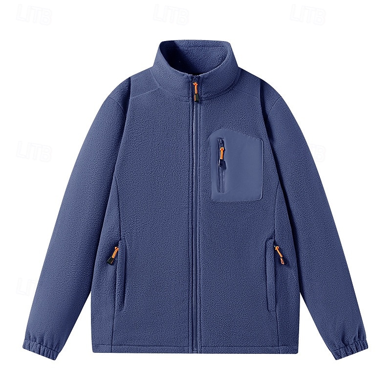 Per uomo Giacca Invernale Giacca in Pile Giacca Casual Vacanza Quotidiano Calore Termico Tasca Pile Autunno Inverno Semplice Moda Streetwear Collo alla coreana Regolare Nero Rosa Rosso Viola Verde del 2025 a $27.99 –P12