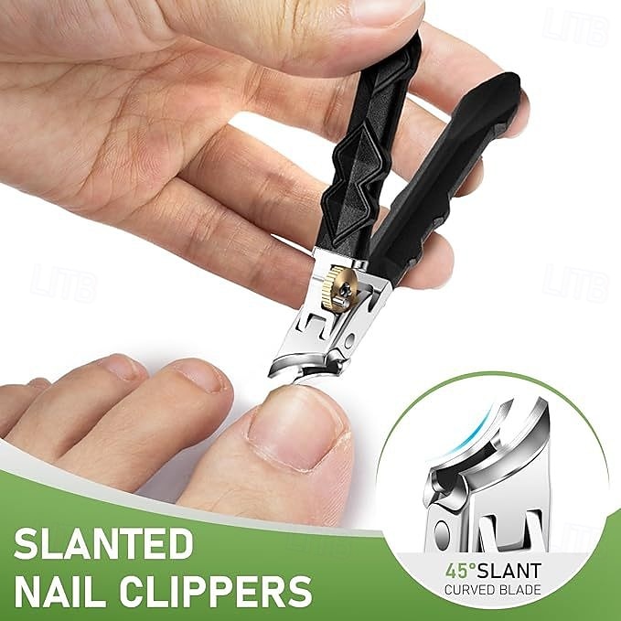 Set de clești de unghii Orthoclip de calitate medicală - cu maxilar lat &clește de tuns cu vârf unghiular pentru păr gros &unghii încarnate, cu blocare de siguranță &pilă de unghii, pentru vârstnici 2025 - $24.99 –P7