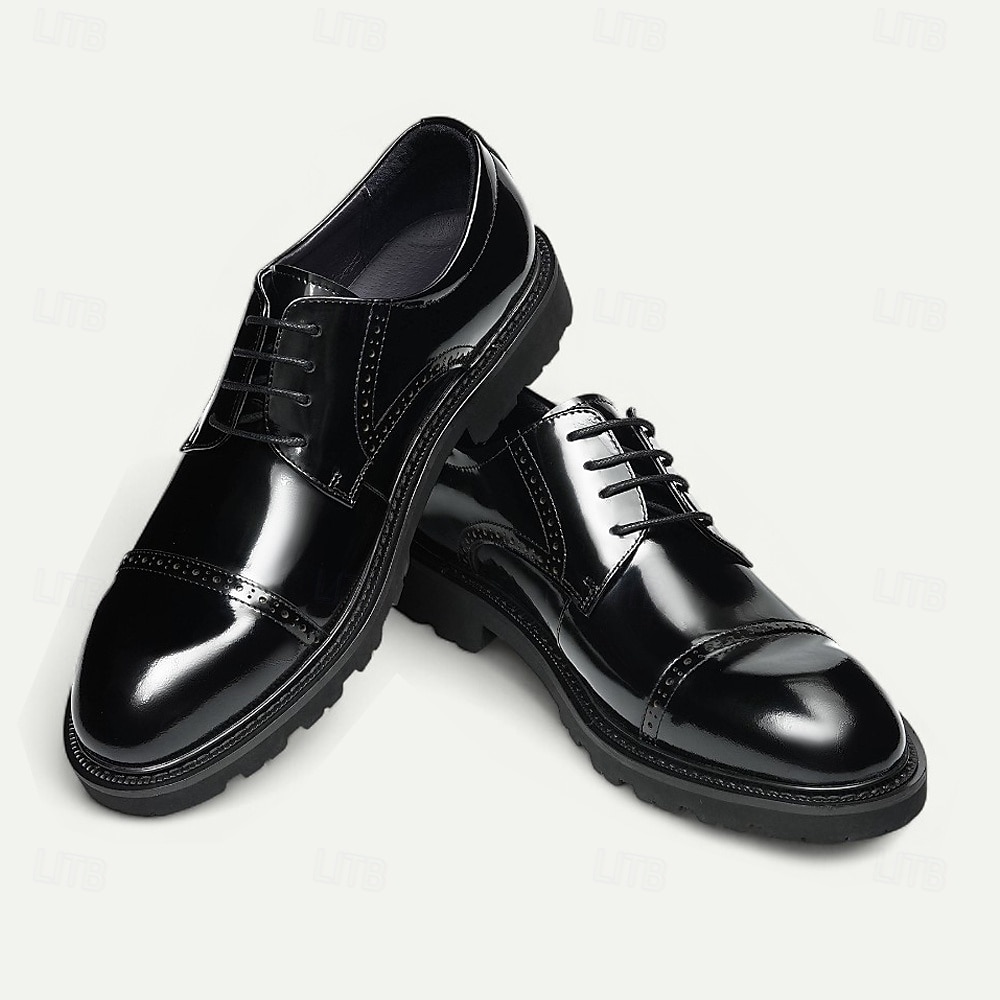 Мужские светло-коричневые туфли-оксфорды, классические деловые туфли на шнуровке с отделкой в стиле броги для офиса, свадеб и вечерних мероприятий 2025 - €104.15 –P14