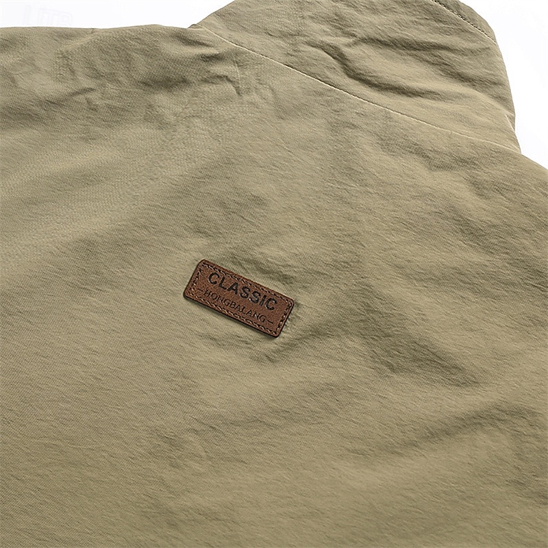 Ανδρικά Veste Gilet Γιλέκο ψαρέματος ΕΞΩΤΕΡΙΚΟΥ ΧΩΡΟΥ Καθημερινά Μοντέρνα Καθημερινό Άνοιξη Φθινόπωρο Κουμπώσου Τσέπη Νάιλον Άνετο Σκέτο Φερμουάρ Όρθιος Γιακάς Κανονικό Μαύρο Λευκό Χακί Πράσινο Χακί 2026 - $34.99 –P4