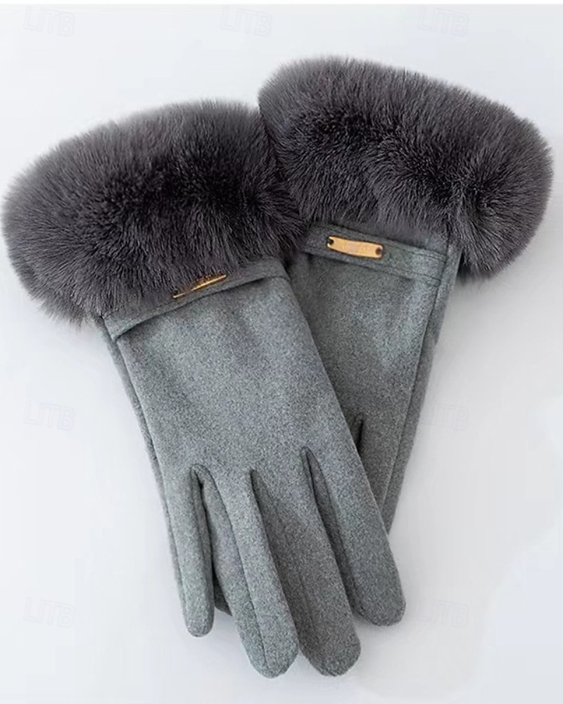 Femmes 1 Paire Bouts des doigts / Gants hiver Streetwear / Extérieur Gants - Couleur Unie Doigt complet de 2025 ? $6.99 –P8