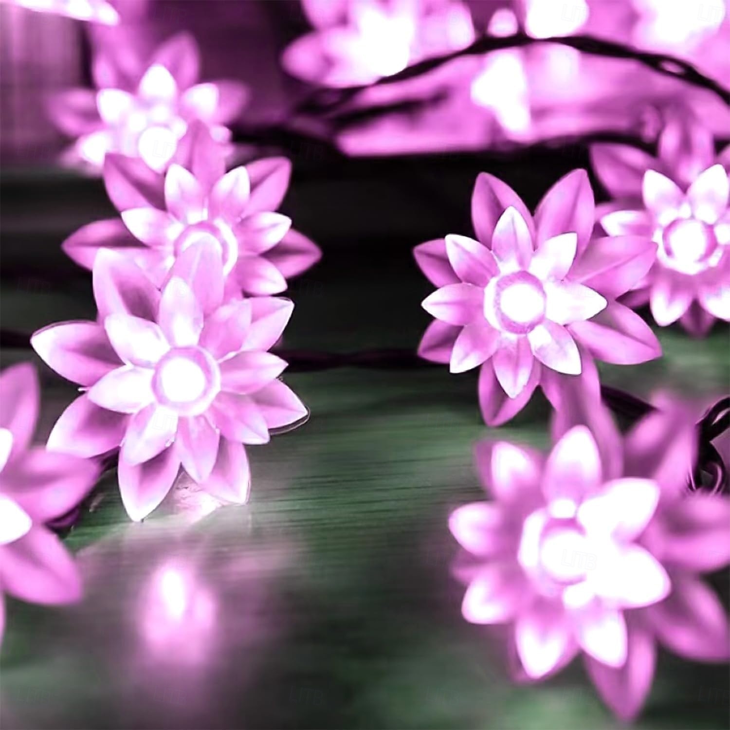 Luces de cadena solares de loto al aire libre 12m 100LEDs guirnalda impermeable decoración de Halloween en jardín balcón y árbol en festividades 2026 - $30.99 –P4