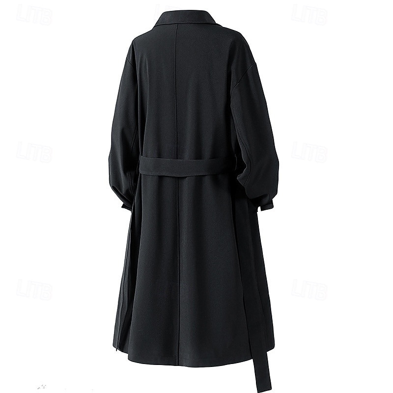 Per uomo Cappotto Trench Trench lungo Vacanza Quotidiano Primavera Autunno Poliestere Antivento Capispalla Abbigliamento Moda Classico Semplice Tasca Bavero Doppiopetto del 2026 a $68.99 –P7