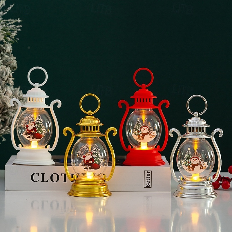1 Pc 16.2 * 7.1CM Christmas Handheld Lantern LED Electronic Candle Light Desktop Ornament Light Nightlight Decorative Light AG13 * 3 Battery 2025 - CAD $4.99 –P6