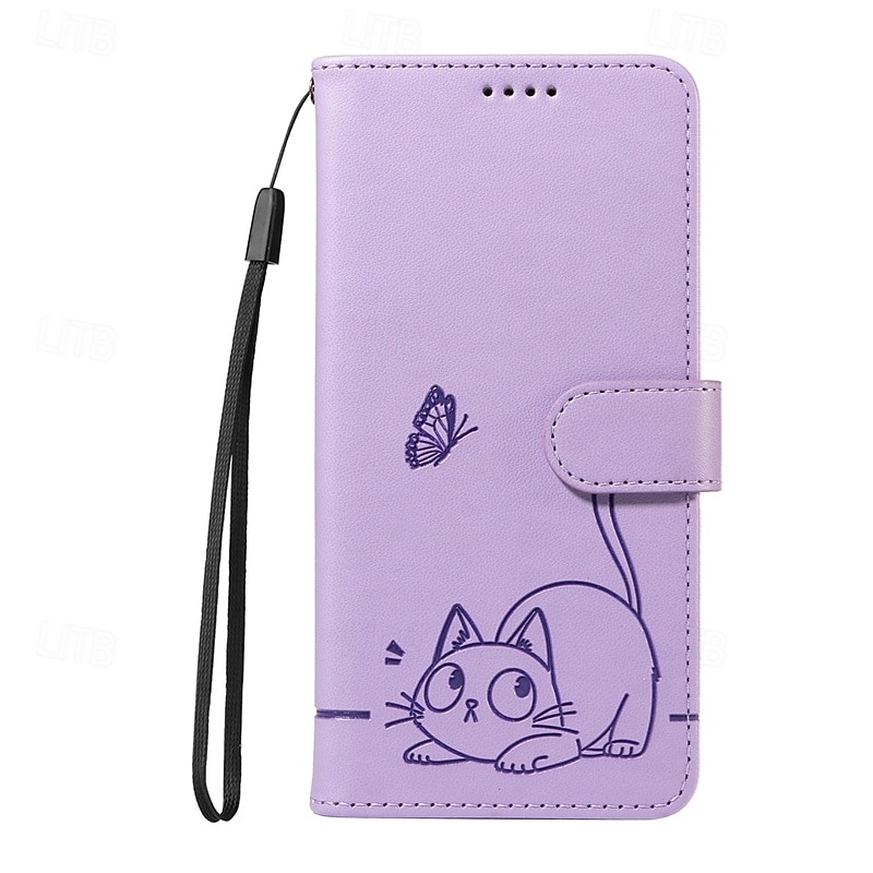 telefon Carcasă Pro Google Pixel 10 Pro XL Pixel 9 Pro XL Pixel 8 Pro Pixel 7 Pro Pouzdro na peněženku Ochrana celého těla s Lanyardem Nárazuvzdorné Kočka Retro PU kůže 2025 - $12.99 –P3