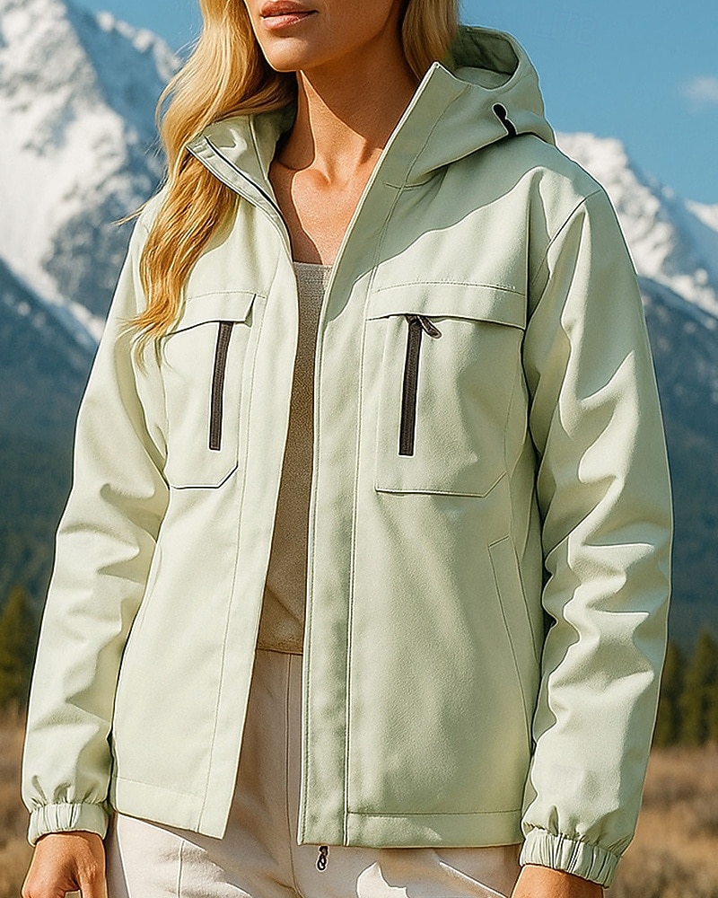 Damen Wanderjacke Daunenjacke Thermojacke Außen Thermik Warm Wanderoutfits Wanderbekleidung Winter Herbst Oberteil Angeln Camping / Wandern / Höhlenforschung Laufen Patchwork Schwarz Weiß Rosa 2026 - €58.99 –P8