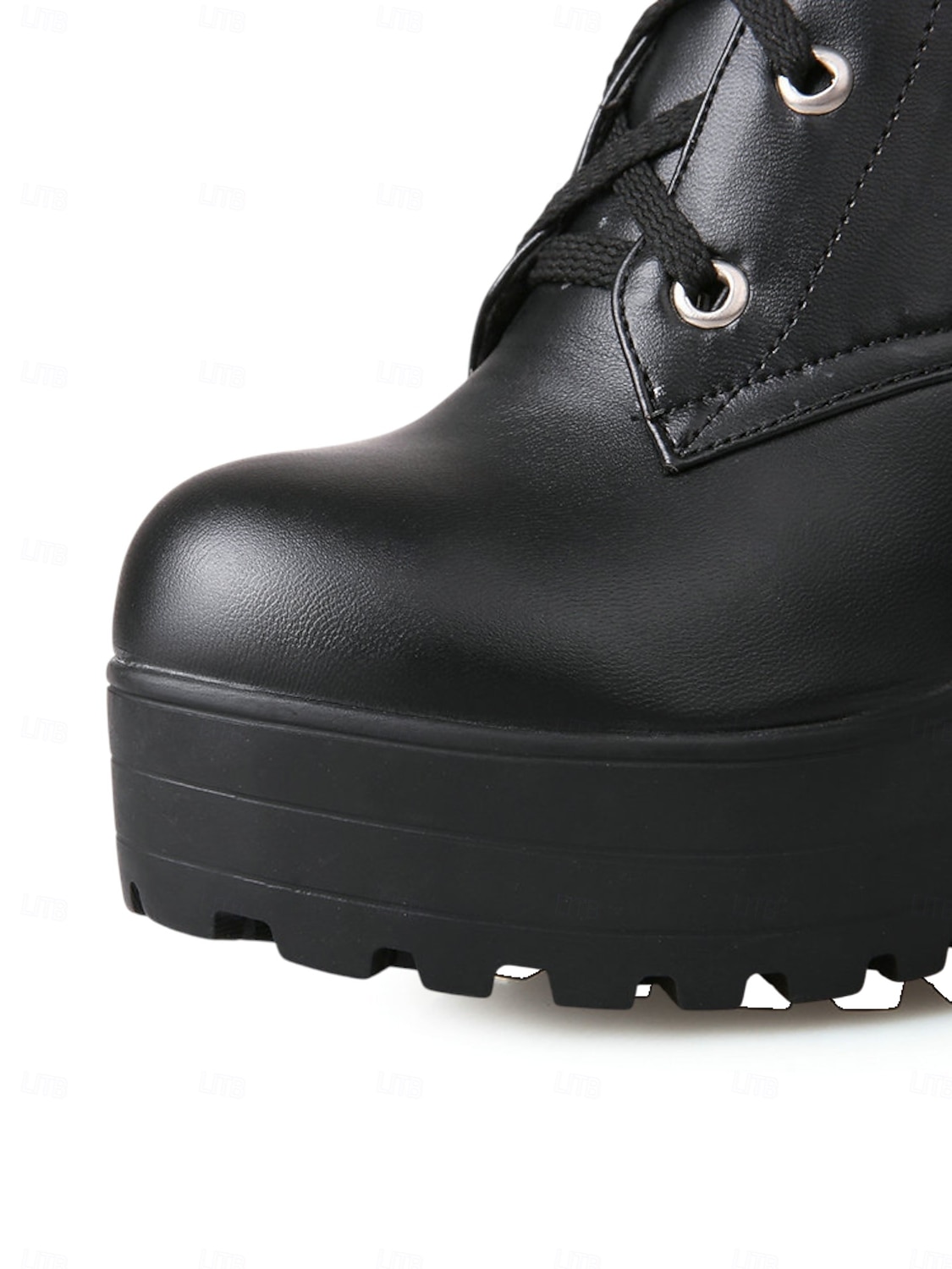 Bottes à lacets blanches à plateforme pour femmes, hauteur genou, avec talon carré et bride à boucle - Chaussures de mode rétro pour les fêtes, le cosplay et les soirées de 2026 ? $59.99 –P6