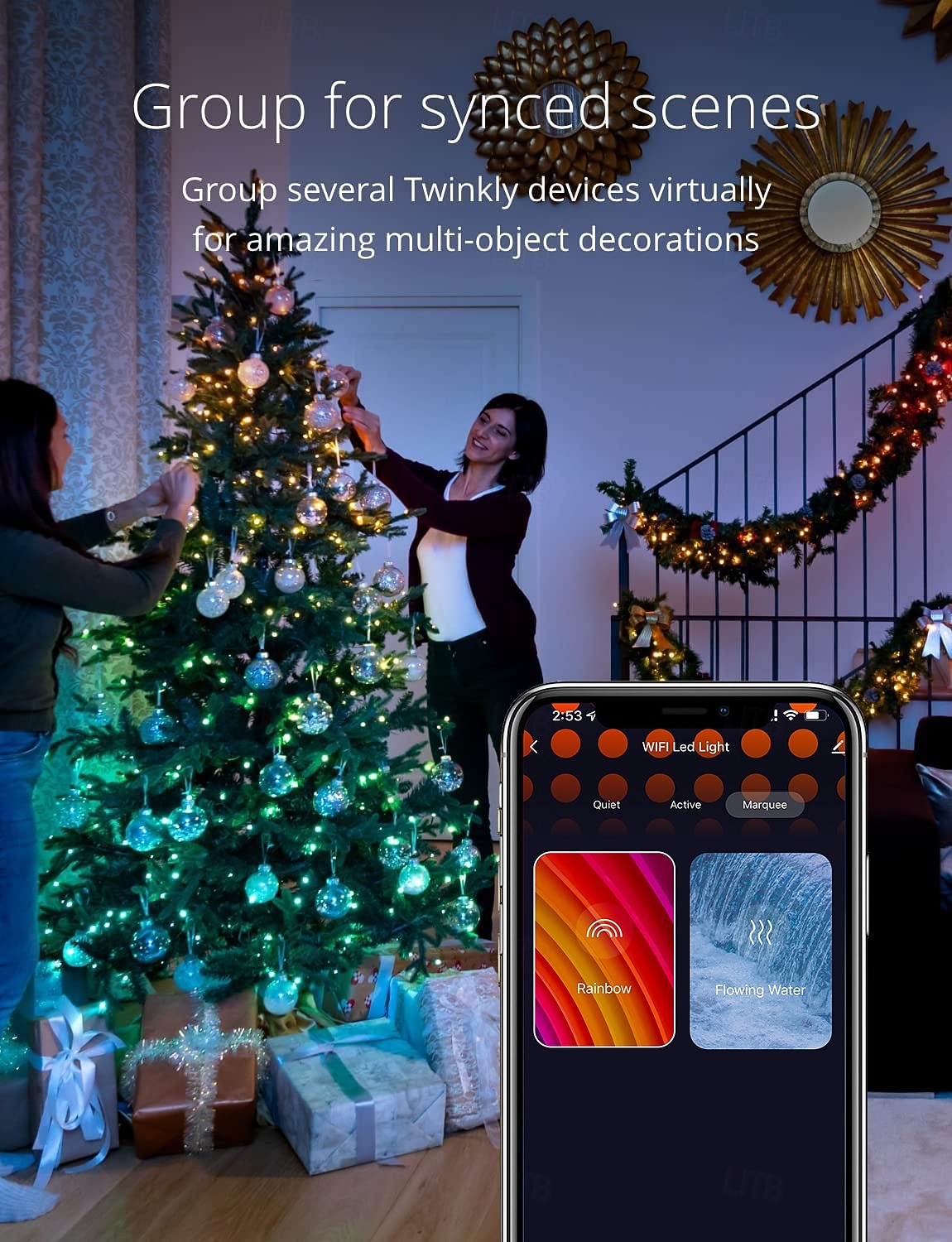 Lights 20M/66FT 200 LED BeadsTuya, Wedding Festival Indoor and Outdoor Courtyard IP68 Waterproof Colorful Light String Bluetooth APP Remote Control Colorful Leather Wire Light String Usb 2026 - $20.99 –P2