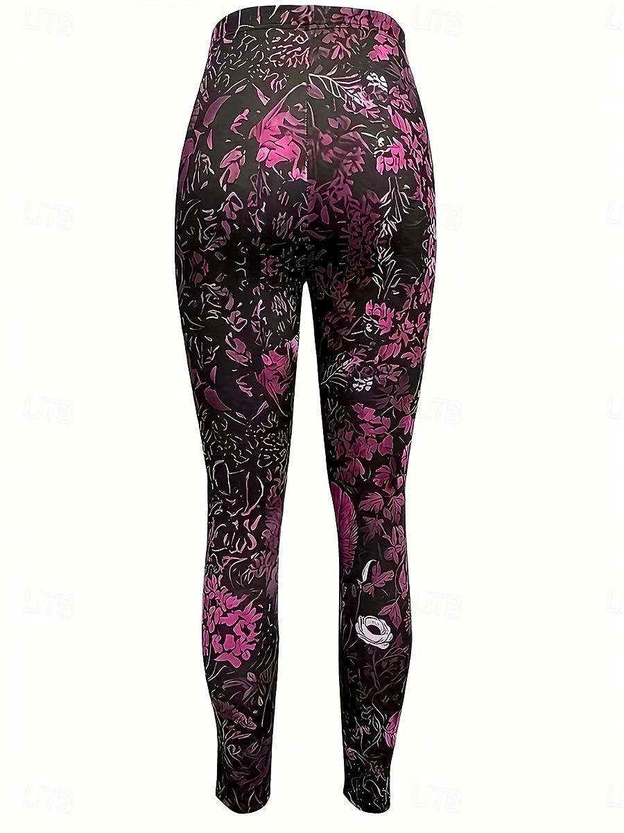 Per donna Pantaloni Eleganti Leggings Leggings comodi Vacanza Vintage Streetwear Lunghezza intera Naturale Floreale Grafico Elastico in vita Stampato Comodo All'aperto Confortevole Elasticizzato del 2025 a $19.99 –P2