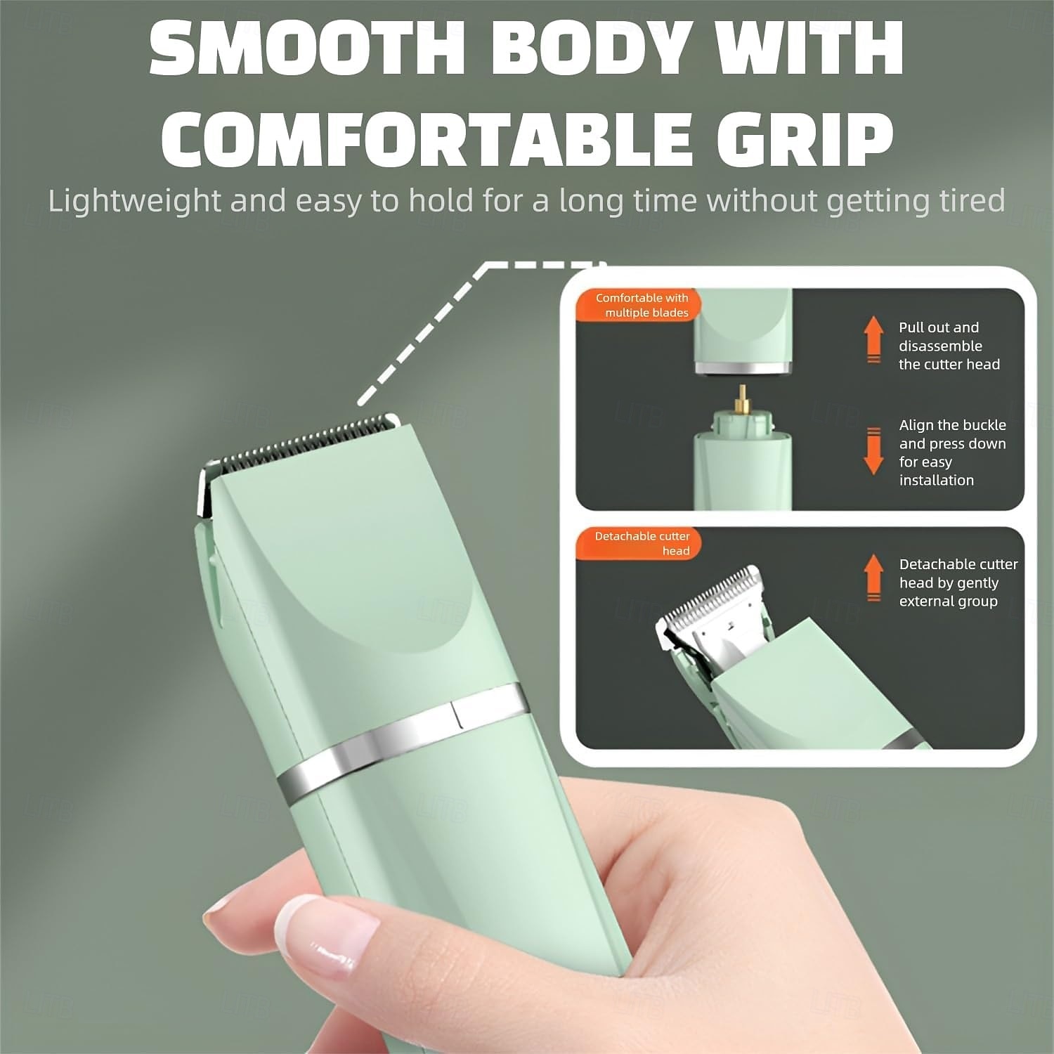 Profesjonelt 4-i-1 oppladbart hundeklippesett, støysvak trådløs kjæledyrklipper for ansikt, poter, ører, tånegler, katt &trimmer for smådyr 2025 - $35.99 –P6