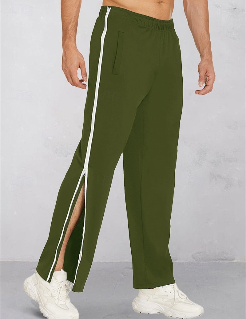 Miesten Veryttelyhousut Jogger Revi pois housut Housut Suorat lenkkeilyhousut Kurenauha Vetoketju Joustava vyötärö Väripalikka Mukavuus Hengittävä Kausaliteetti Päivittäin Pyhäpäivä Urheilu Muoti 2025 - $19.99 –P8