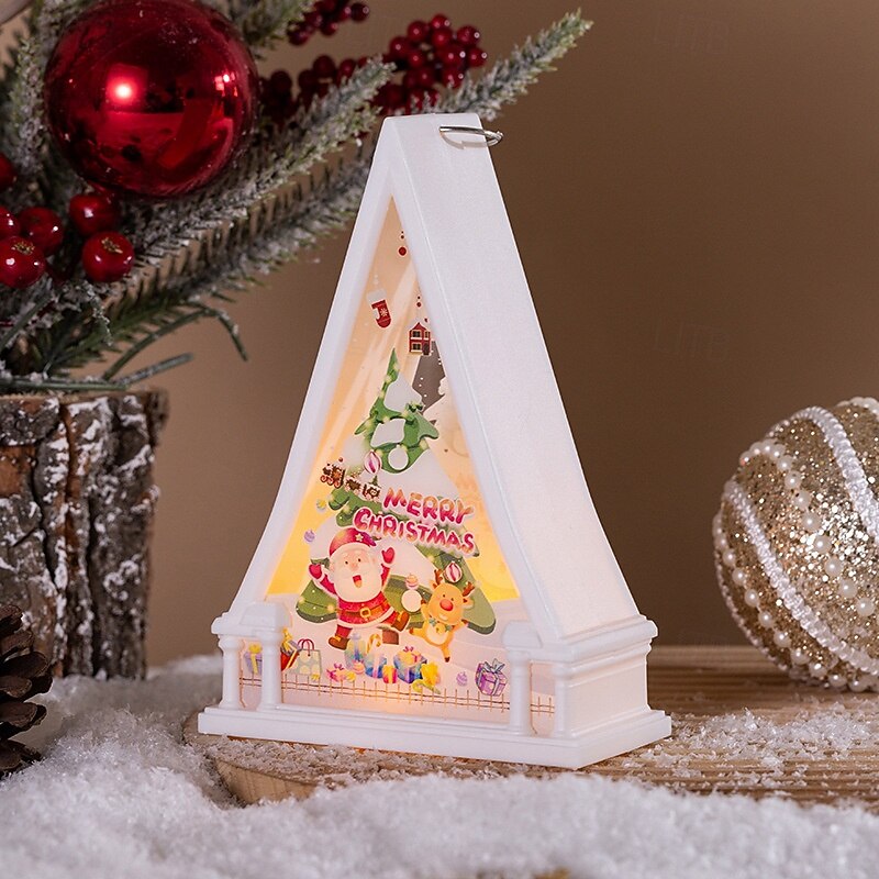 1 pièce 15,5 * 10,8 cm Noël LED électronique bougie lumière rétro vent lumière intérieure et extérieure fête bureau ornement lumière lanterne suspendue décoration de Noël accessoire ag10 * 3 piles de 2025 ? $4.49 –P8
