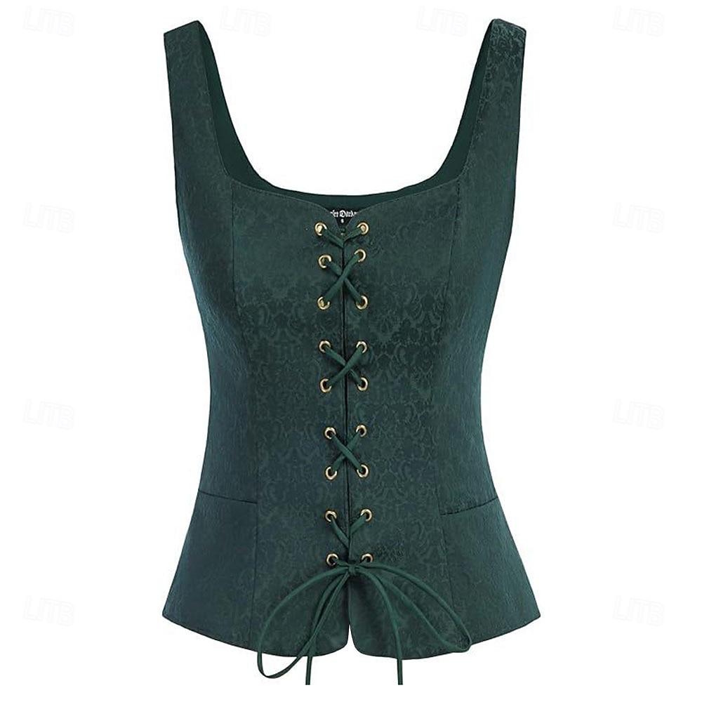 Rétro Vintage Médiéval Renaissance Corset Déguisement Femmes Halloween Mascarade Le thème de la fête Foire de la Renaissance Festival Adulte Corset de 2026 ? $34.99 –P10