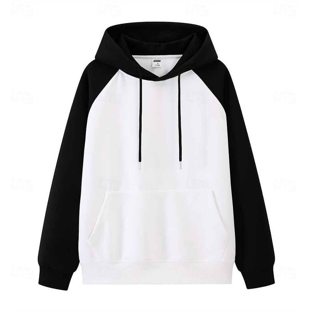 Hombre Sudadera Negro Vino Azul Marino Verde Trébol Azul claro Con Capucha Bloque de color Correa Retazos Bolsillo Deporte Diario Festivos Poliéster Ropa de calle Básico Casual Primavera Otoño Ropa 2026 - $33.99 –P14