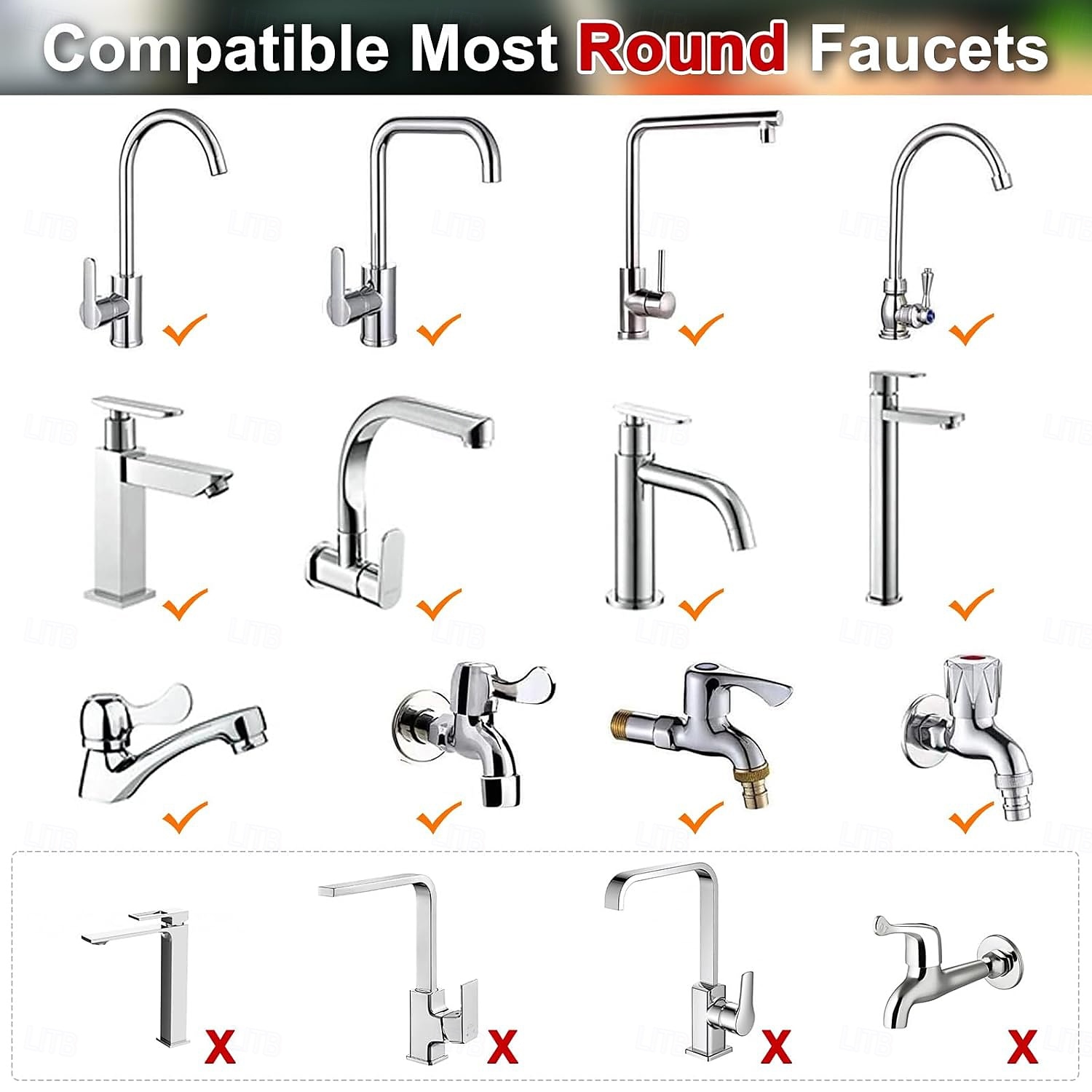 Universal 360 Degree Rotating Kitchen & Bathroom Faucet Water Purifier - 2 Pack Sink Water Filter Faucet with 6 Filter Cartridges - Removes Chlorine Fluoride Heavy Metals & Hard Water 2026 - $23.99 –P4