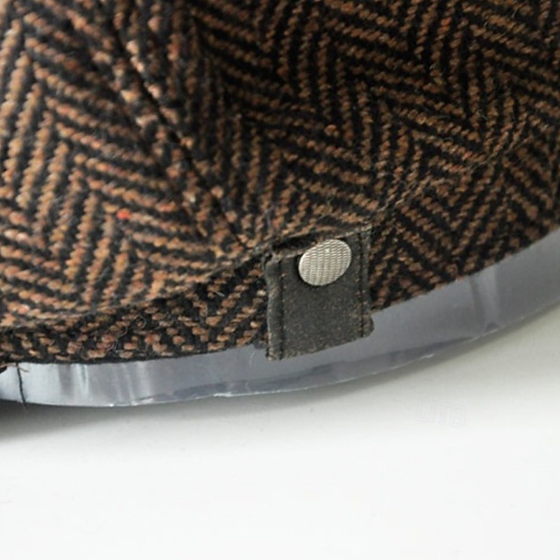 Pánské PLacatá čepice Klobouk Ascot Novinářský klobouk Černá Kávová Polyester Módní Na běžné nošení ulice Denní Bez vzoru Nastavitelná Proti sluci Prodyšné 2026 - $15.49 –P7