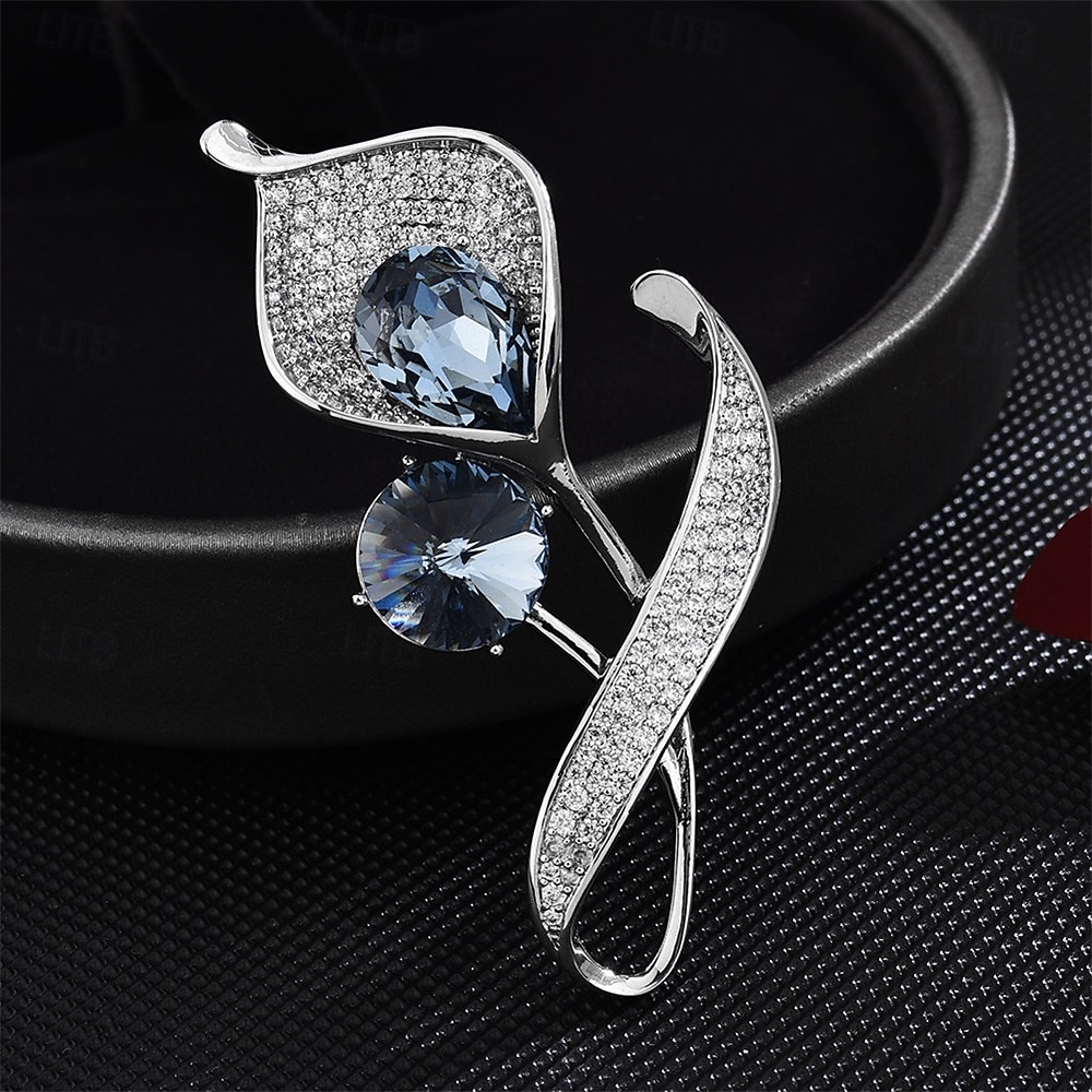 Brooches Classic Flower Fashion Simple Brooch Jewelry Silver For Wedding Party Gift Engagement Prom Festival 2026 - $27.99 –P1