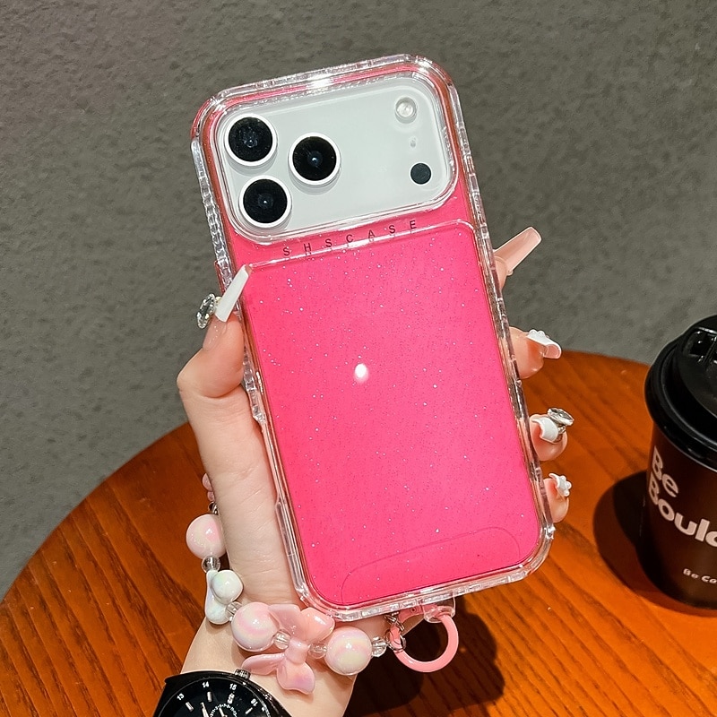 teléfono Funda Para iPhone 17 Pro Max 17 Air 16 15 14 Pro Max Plus 13 Pro Max Funda Trasera con cordón Brillo ostentoso brillante Antigolpes Retro TPU Acrílico 2025 - $12.99 –P4