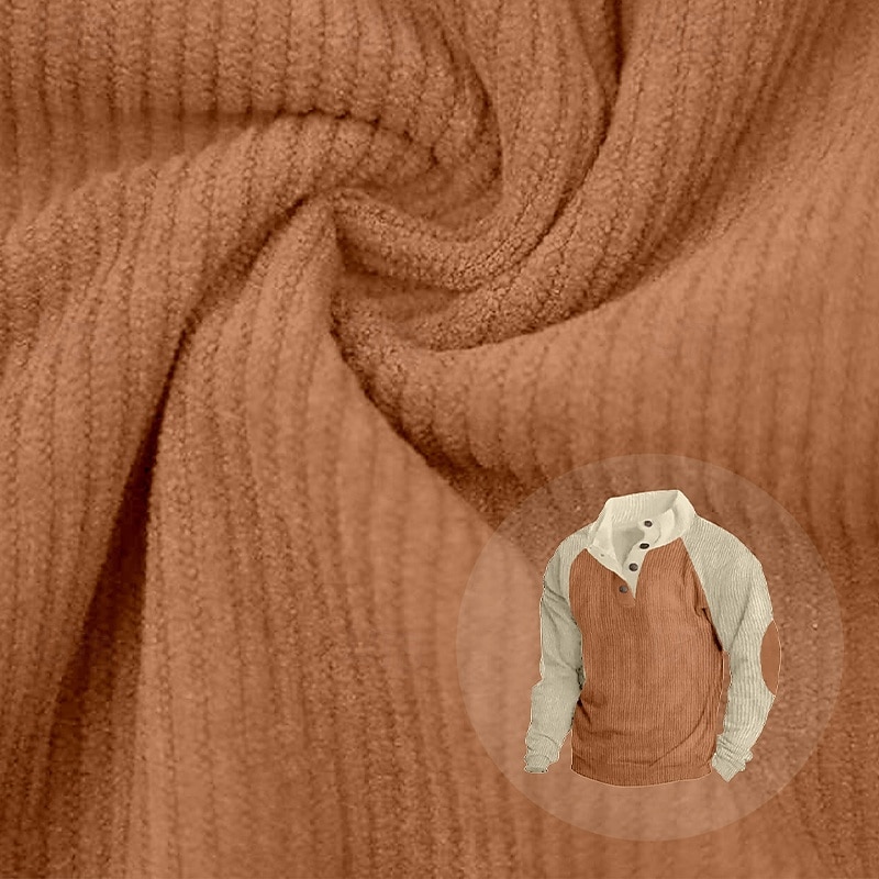 Hombre Sudadera Pana Sudadera Con Capucha Sudadera con capucha y botones Albaricoque Vino Verde Ejército Azul Marino Marrón Cuello Mao Plano Retazos Deporte Casual Diario Ropa de calle Fresco Ropa 2025 - $27.99 –P9