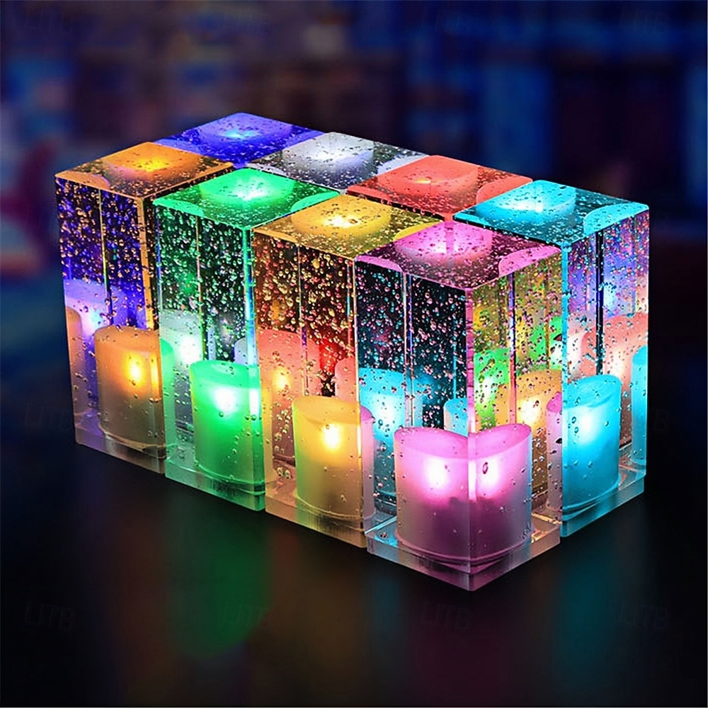 Lampada da tavolo a bolle di cristallo acrilico a led, creativa, personalizzata, per ristorante, atmosfera KTV, lampada da comodino, piccola luce notturna, lampada da tavolo decorativa, ricarica USB, del 2025 a $27.99 –P7