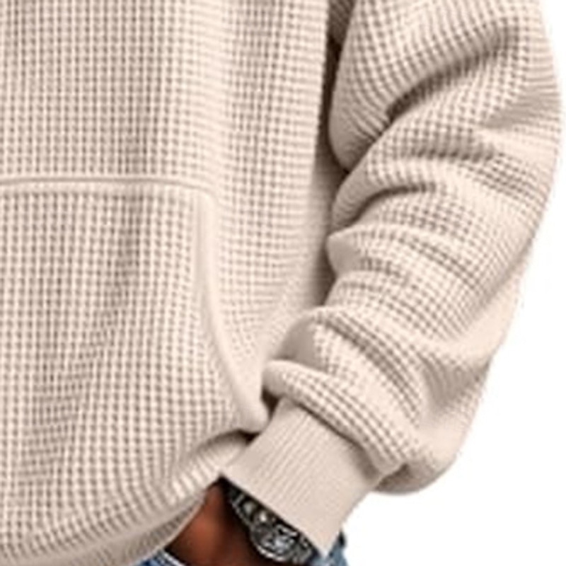 Per uomo Felpa con cappuccio Felpa con cappuccio a nido d'ape Felpa con cappuccio e zip corta Aalbicocca Bianco Verde chiaro Verde militare Rosso Con Cappuccio Semplice Tasca a marsupio Testurizzato del 2025 a $27.99 –P12