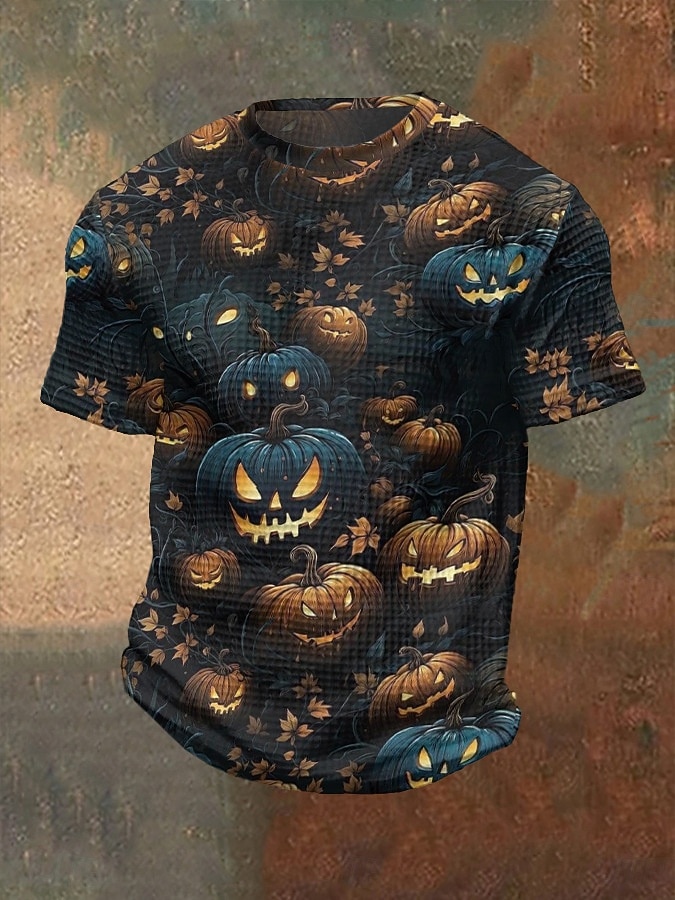 Pánské halloweenská košile Grafická trička Waffle Tričko Dýně Netopýr Výstřih ke krku Oblečení 3D tisk Venkovní Dovolená Tématický večírek Halloweenská párty Krátký rukáv Tisk Vinobraní předvečer 2025 - $15.49 –P4